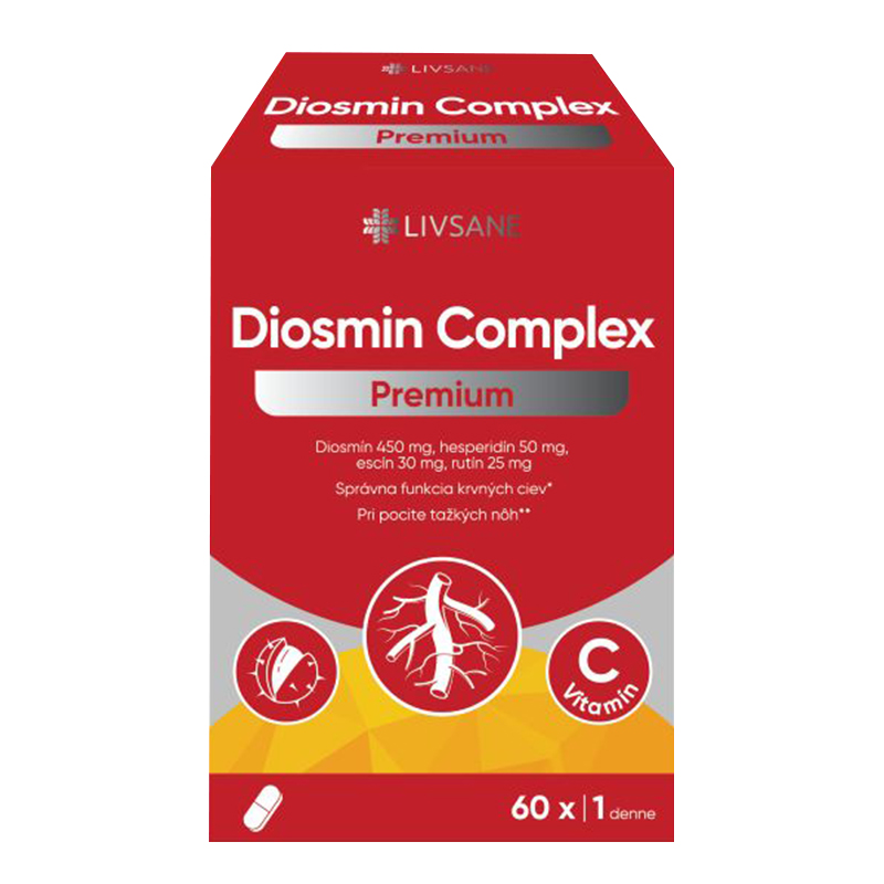 O0060486 LIVSANE Diosmin Complex Premium 60 tabliet – Obrázok 1