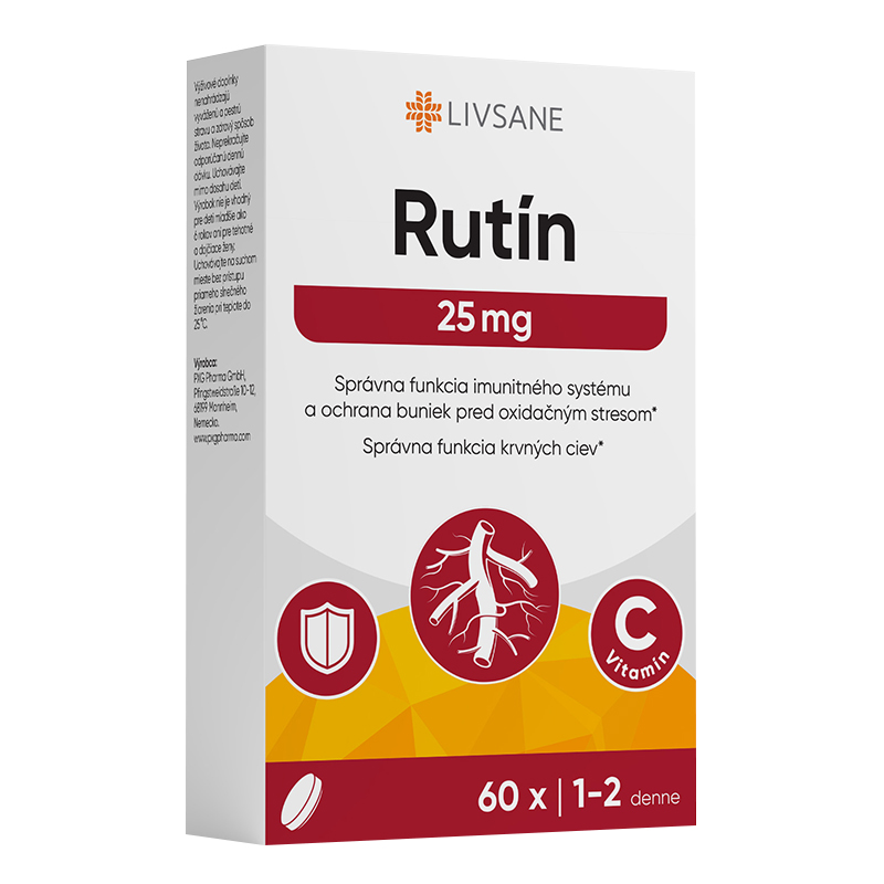 O0060986 LIVSANE Rutín 25 mg 60 tabliet – Obrázok 1