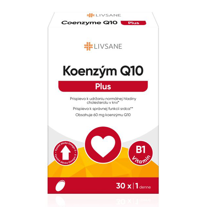 O0061081 LIVSANE Koenzým Q10 Plus 30 kapsúl – Obrázok 1