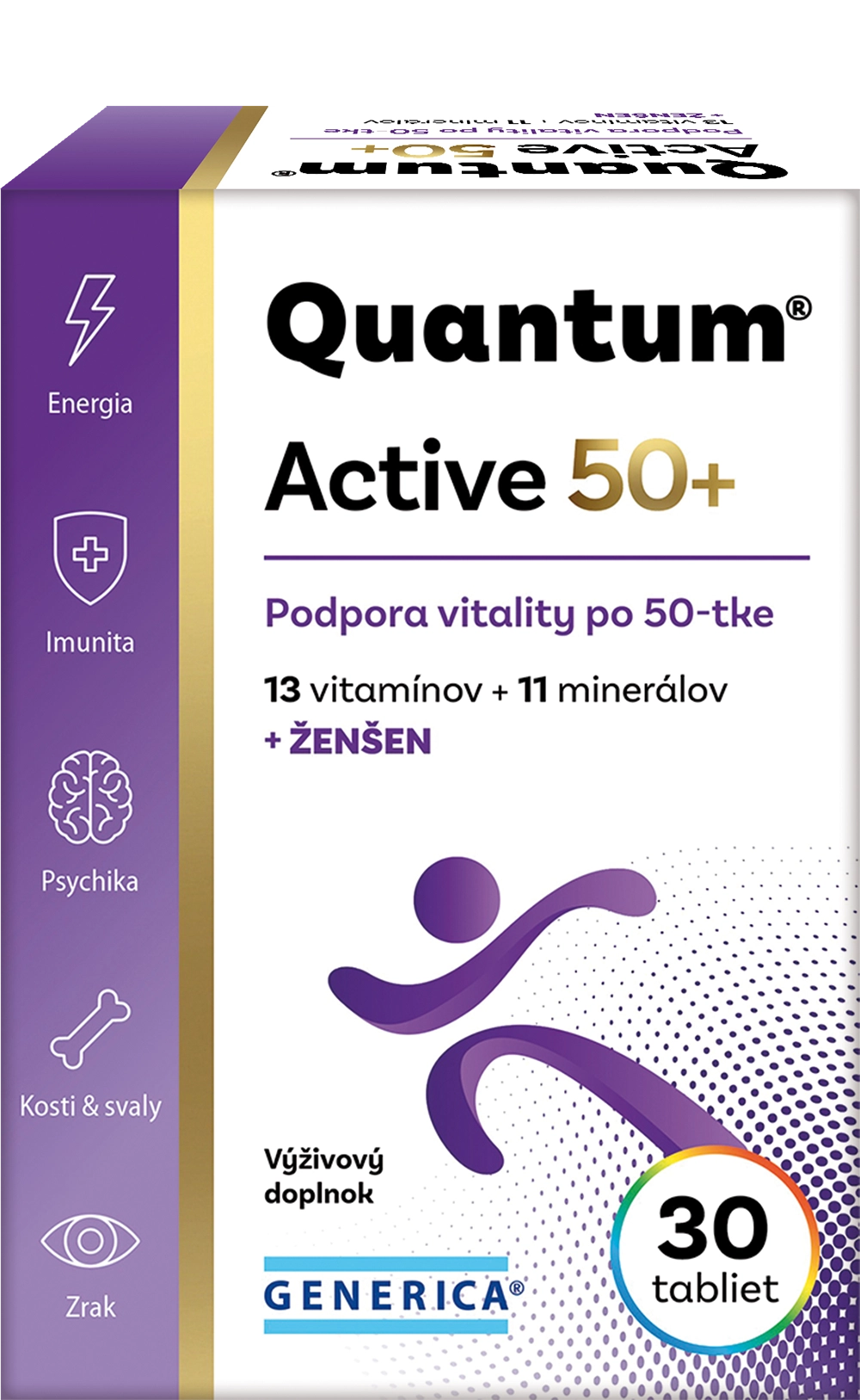 Quantum-Active50-30tabliet GENERICA Quantum Active 50+ 30 tabliet – Obrázok 1
