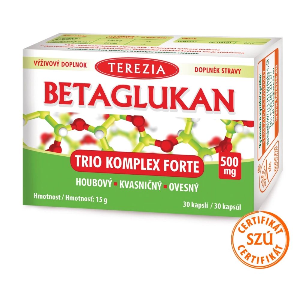 betaglukan_30-suroviny_web_1280px-1563787671 TEREZIA BETAGLUKAN TRIO KOMPLEX FORTE 30 kapsúl – Obrázok 1