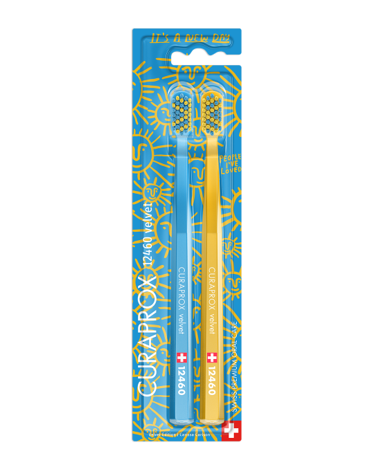 cs-12-460-plazova-edicia CURAPROX CS 12460 Velvet Plážová edícia zubná kefka 2 ks – Obrázok 1