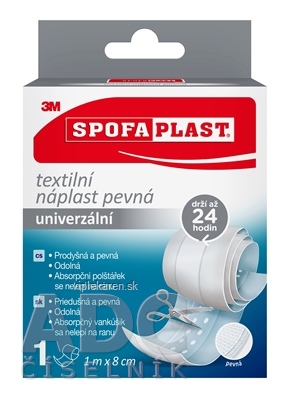 l65bw10_400x400 3M SPOFAPLAST č.264 Textilná náplasť pevná univerzálna, rýchloobväz, 1m x 8cm, 1x1 ks – Obrázok 1