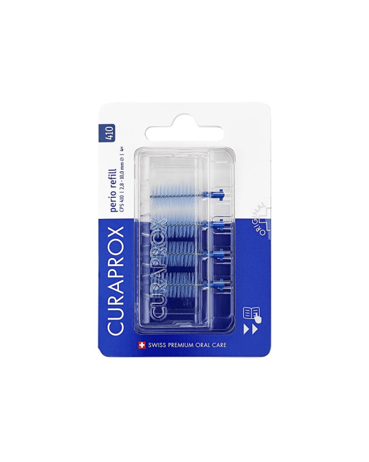 medzizubne-kefky-410-perio CURAPROX CPS 410 perio refill modrá medzizubné kefky 4 ks – Obrázok 1