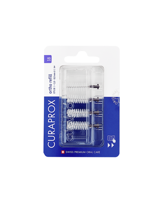 medzizubne-kefky-cps-18-ortho CURAPROX CPS 18 ortho refill medzizubné kefky 4 ks – Obrázok 1