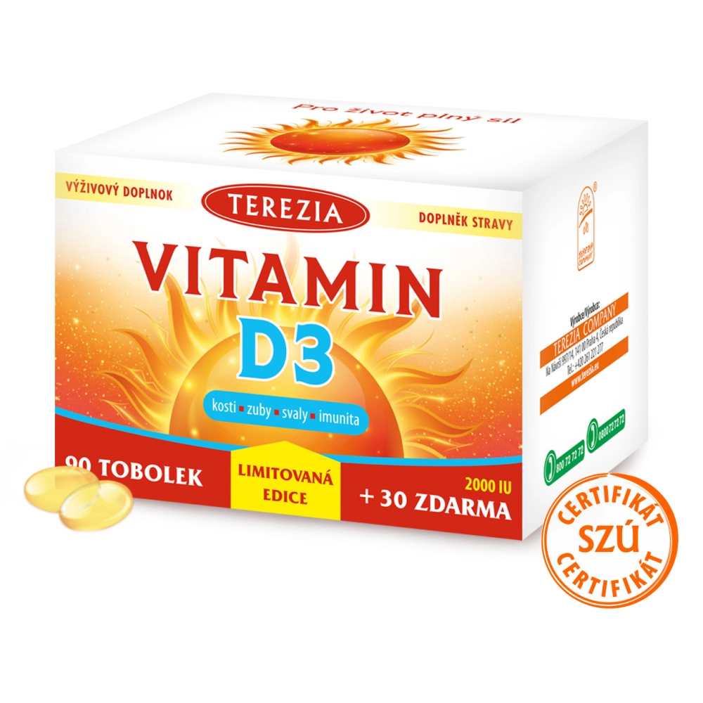 vitamin-d3_2000iu_90-30-suroviny_web_1280px-1784784229 TEREZIA VITAMÍN D3 2000 IU 120 kapsúl – Obrázok 1