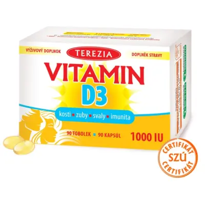 TEREZIA VITAMÍN D3 1000 IU 90 kapsúl