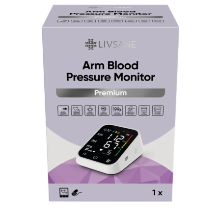 108959 LIVSANE Ramenný digitálny tlakomer Premium, model AOJ-30C – Obrázok 1
