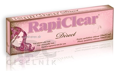 RapiClear Tehotenský test Direct 1x1 ks RapiClear Tehotenský test Direct 1x1 ks – Obrázok 1