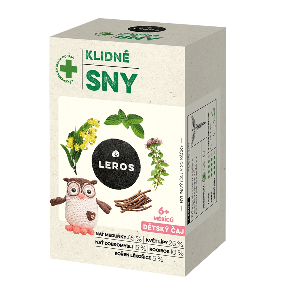 LEROS Detský čaj POKOJNÉ SNY 20 x 1,5 g