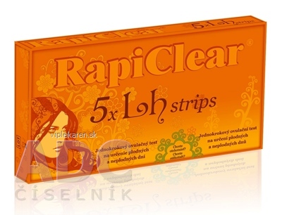 RapiClear 5 x Lh strips jednokrokový ovulačný test 1x5 ks RapiClear 5 x Lh strips jednokrokový ovulačný test 1x5 ks – Obrázok 1