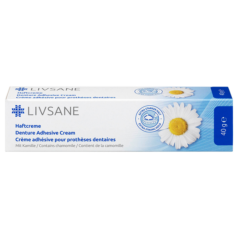 Z0038571 LIVSANE Extra silný fixačný krém na zubné protézy 40 g – Obrázok 1