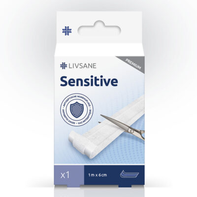 LIVSANE Náplasť na citlivú pokožku Sensitive 1 m x 6 cm 1 ks