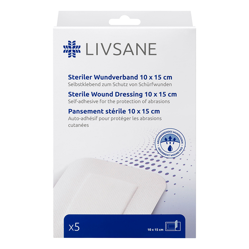 Z0039899 LIVSANE Sterilná náplasť 10 x 15 cm 5 ks – Obrázok 1